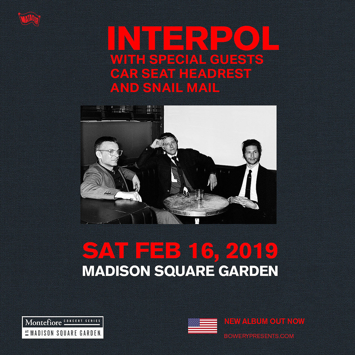 Win tickets to Interpol, Car Seat Headrest & Snail Mail at MSG ++ more contests