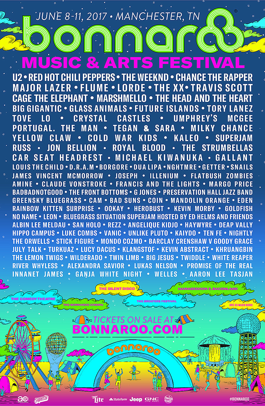 Bonnaroo 2017 lineup (U2, RHCP, The xx, The Weeknd, Chance the Rapper, more)