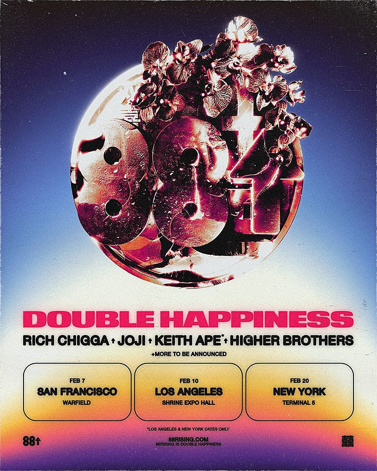 Rich Chigga, Joji, Keith Ape & Higher Brothers going on 88rising label tour
