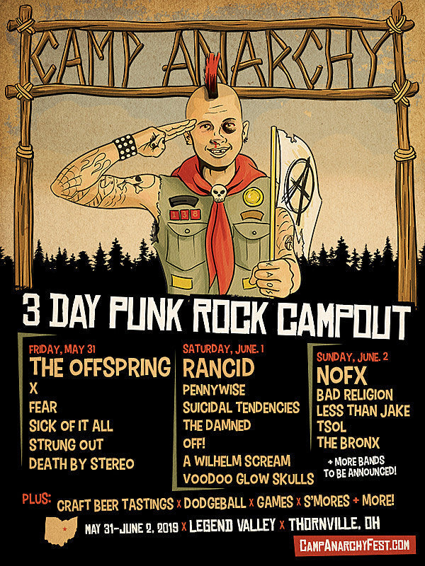 Camp Anarchy inaugural lineup (Rancid, Offspring, NOFX, Bad Religion, X, Fear, more)