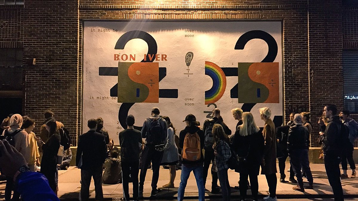 Bon Iver “gatherings” happened with newspapers & a boombox (but no live music)