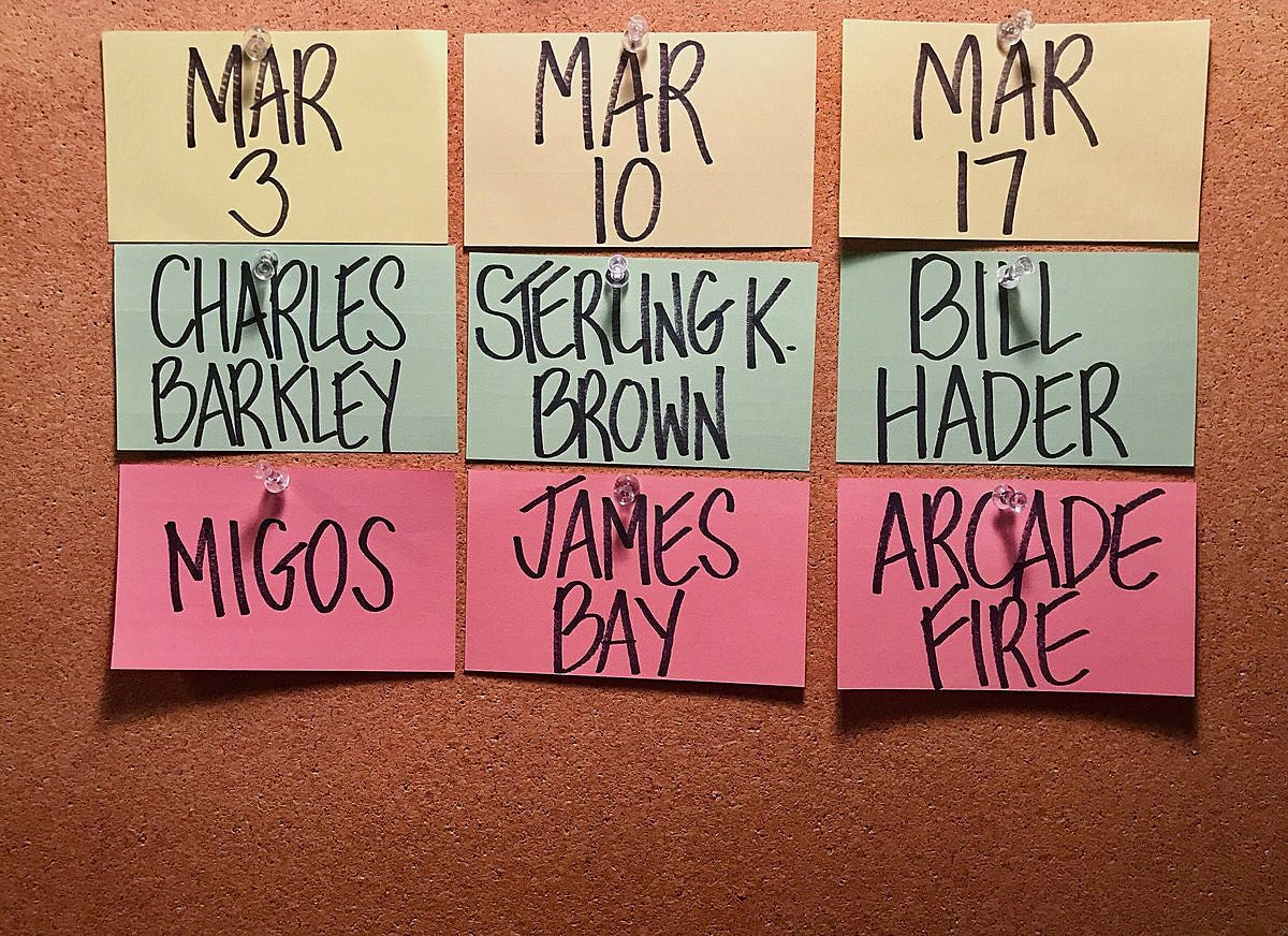 Arcade Fire playing SNL with Bill Hader as host