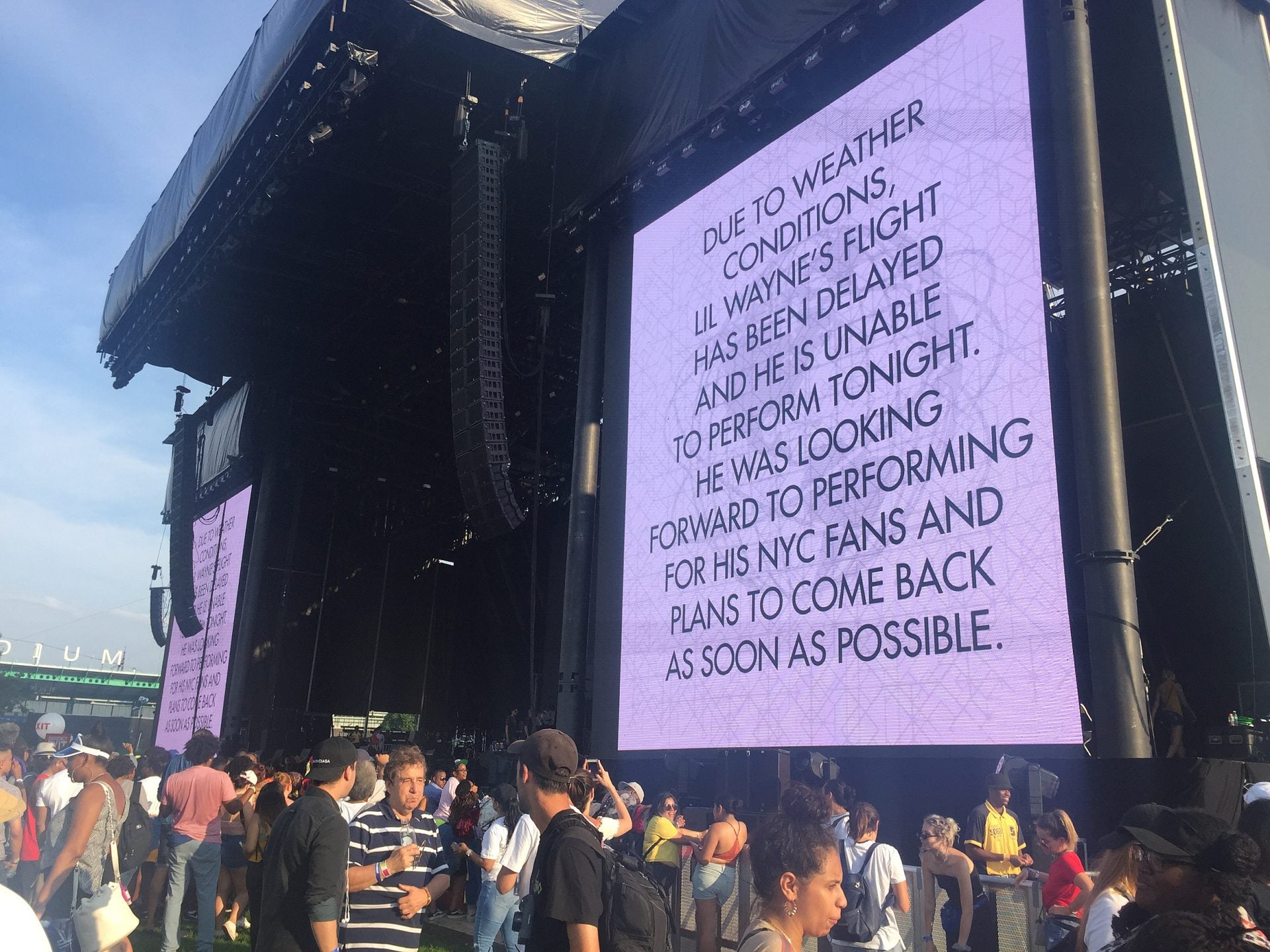 Lil Wayne didn’t show up to Panorama… “due to weather conditions”