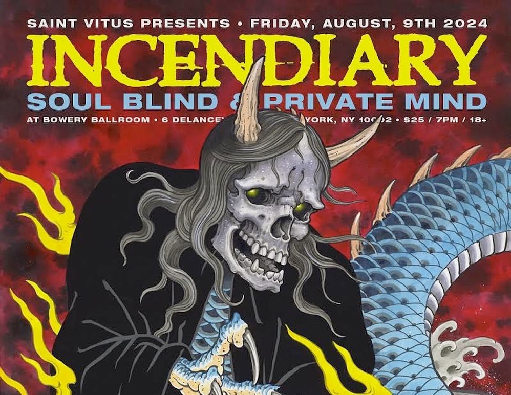 Incendiary announce Bowery Ballroom one-off