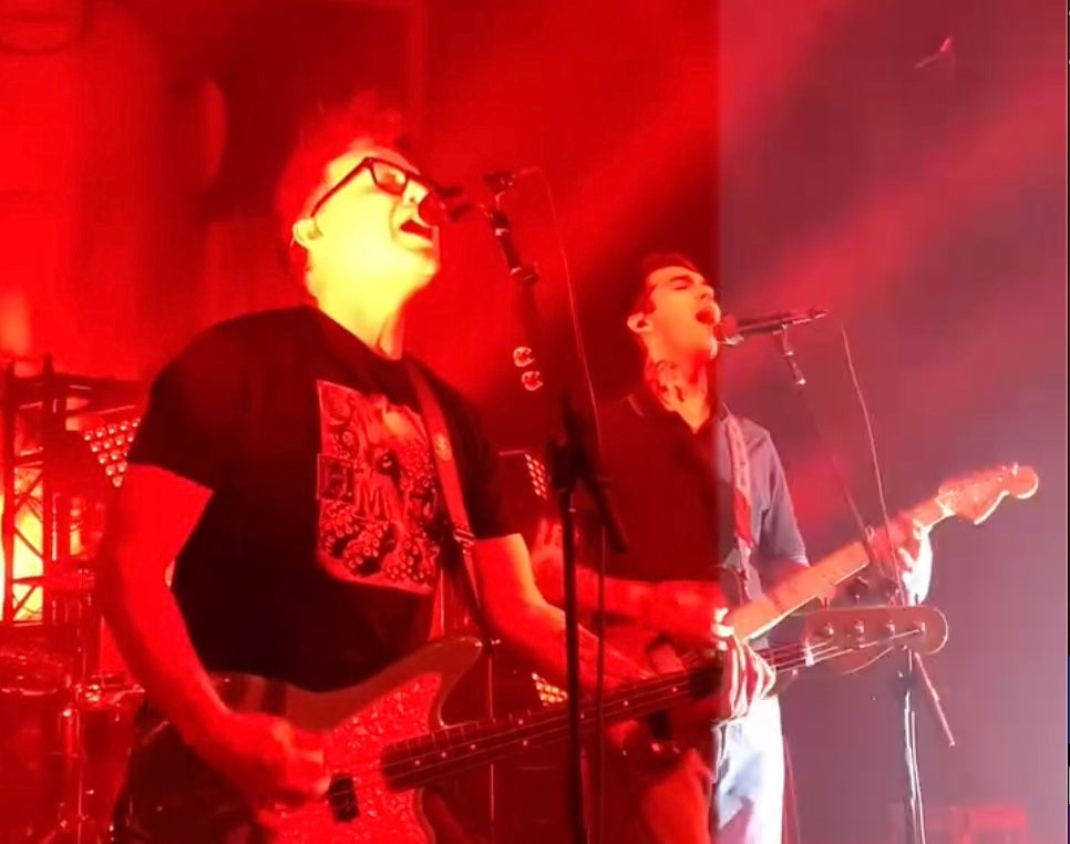 Watch Mark Hoppus join Joyce Manor for “Heart Tattoo” at Hollywood Palladium