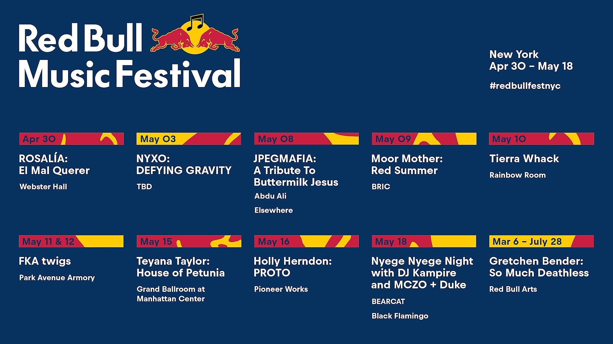 Red Bull Music Festival NYC lineup: FKA twigs, Rosalia, Teyana Taylor, more (tix on sale)