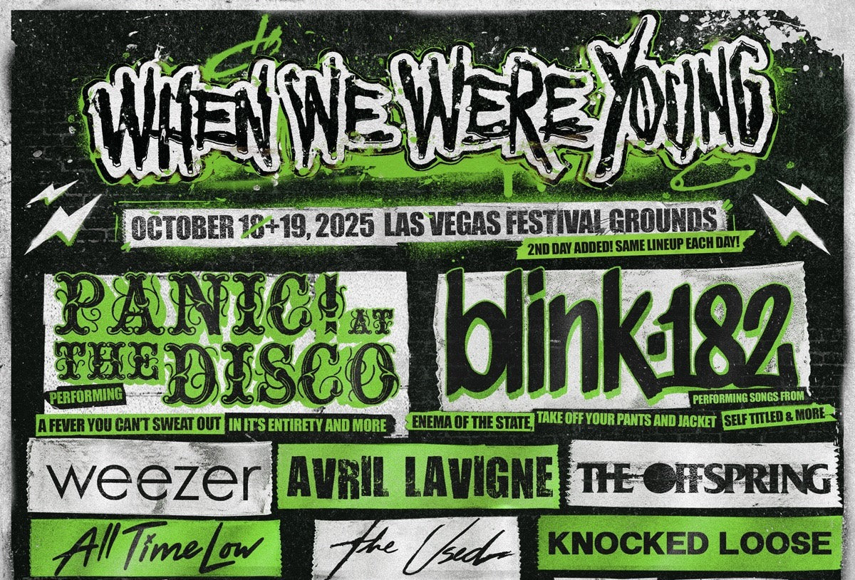 When We Were Young 2025 adds 2nd day with Panic! at the Disco, blink-182, Weezer & more