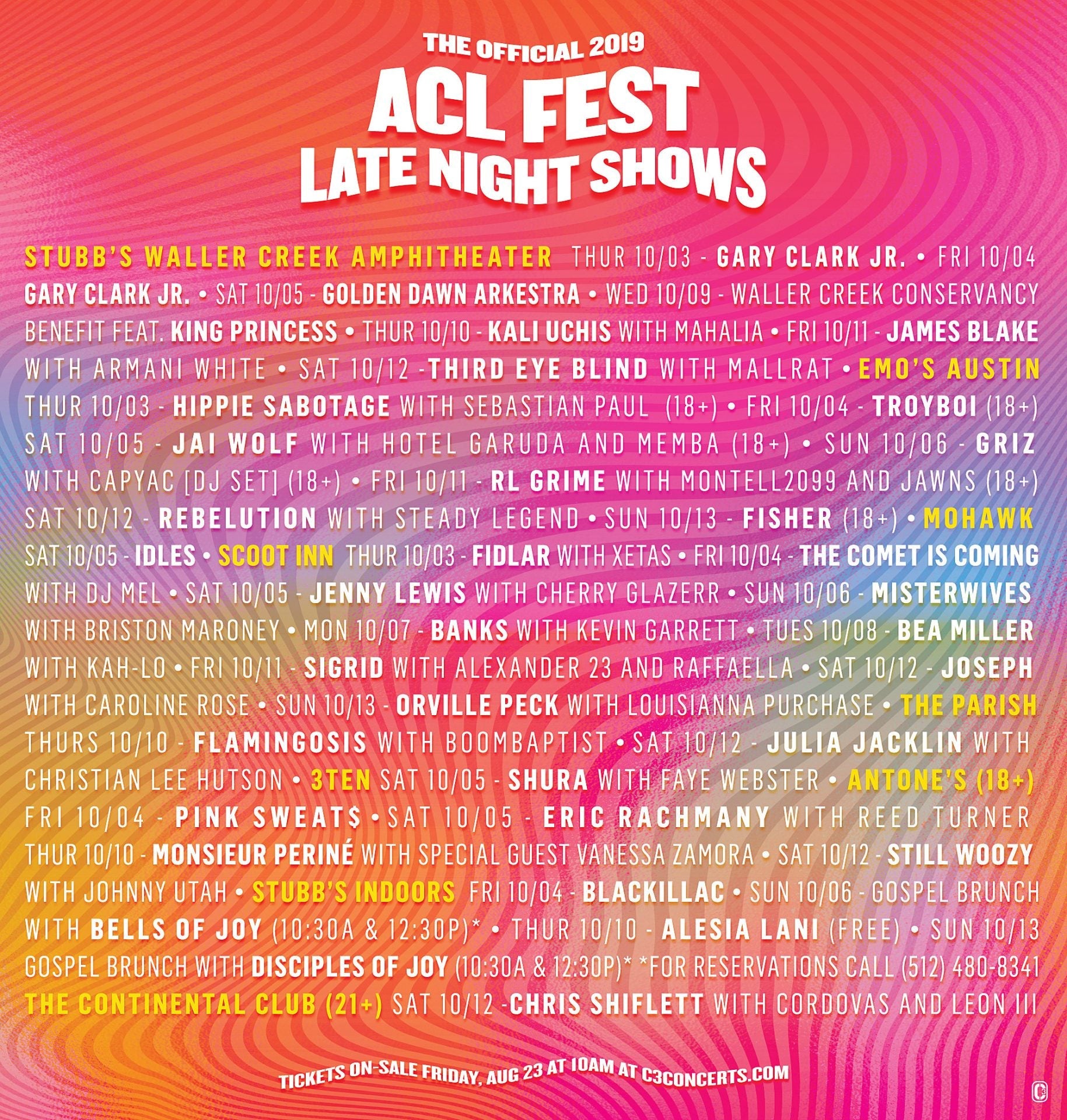 ACL Fest Late Night shows: Gary Clark Jr, James Blake, Jenny Lewis, IDLES, more