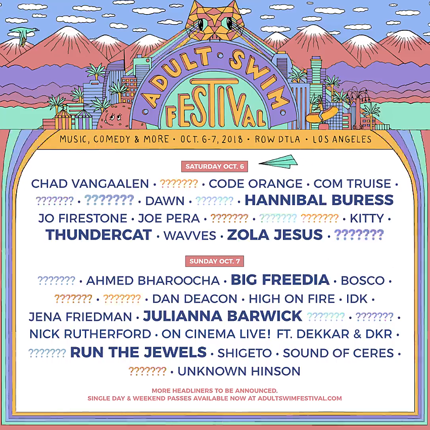 Adult Swim Fest expands lineup (Hannibal Buress, Thundercat, Wavves, more)