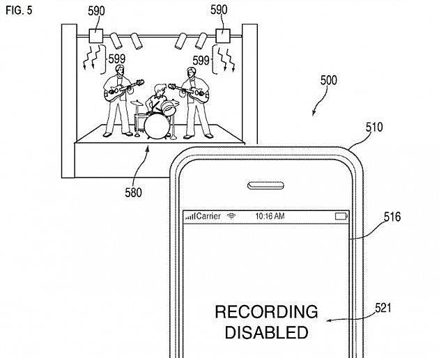 Apple patents technology that, among many things, could disable your camera at concerts