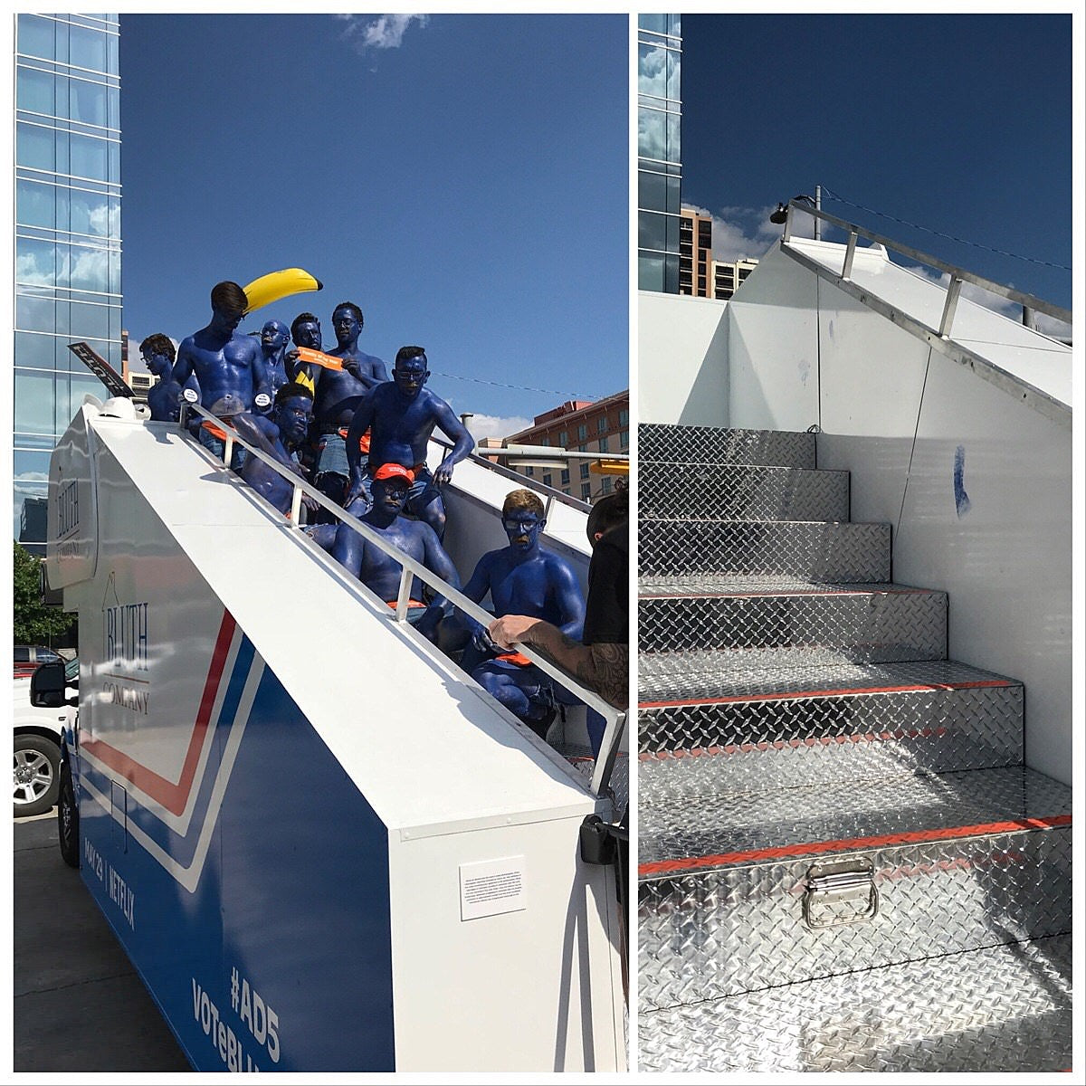 Arrested Development promoting S5 w/ Stair Car Tour & “never nude” meetups