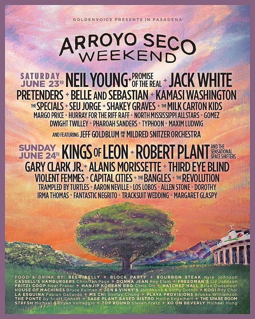 Arroyo Seco 2018 lineup (Neil Young, Jack White, Robert Plant, Belle & Sebastian, more)