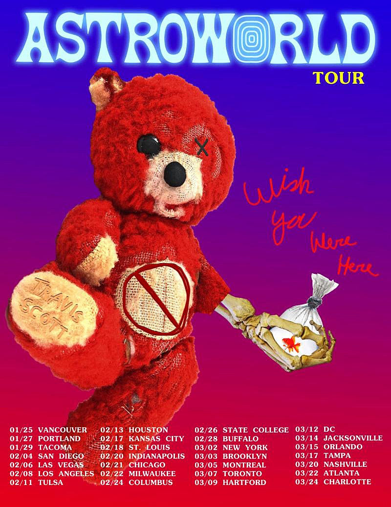 Travis Scott announces more Astroworld tour dates, including 2 new NYC shows