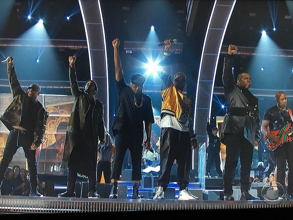 watch A Tribe Called Quest’s politically charged performance with Anderson .Paak on The Grammys