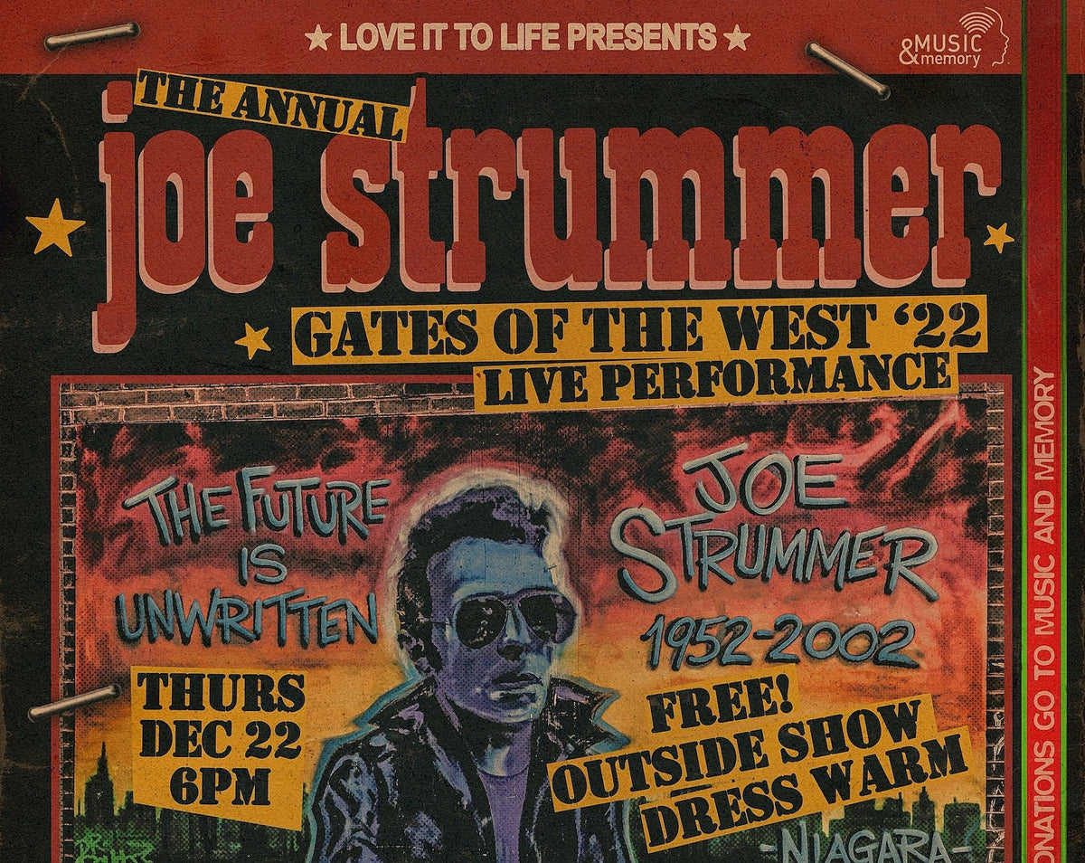 Free Joe Strummer tribute w/ Eugene Hutz, Jesse Malin & more this week in NYC (20th anniversary of his death)