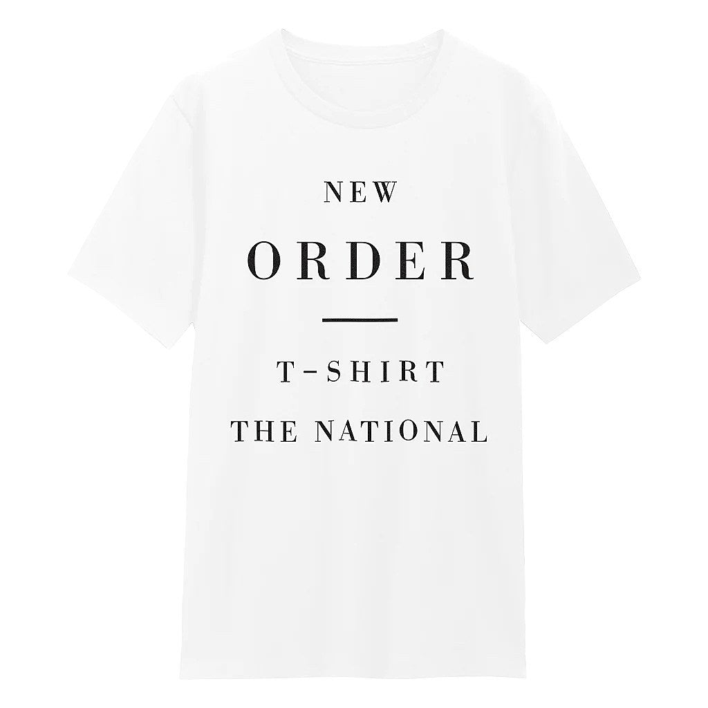 The National share “New Order T-Shirt” from new LP, selling an actual New Order t-shirt