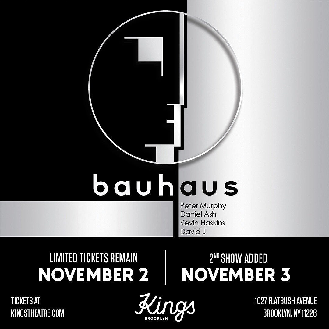 Bauhaus add second Brooklyn show