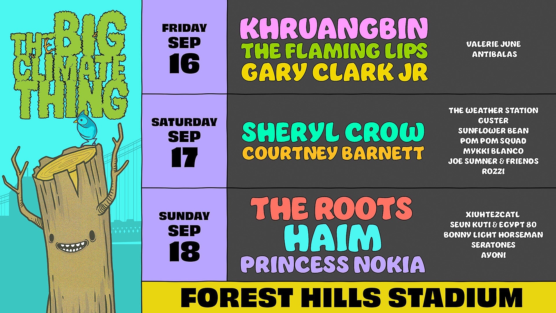 Big Climate Thing fest: Haim switches to Sunday, single day tickets on sale