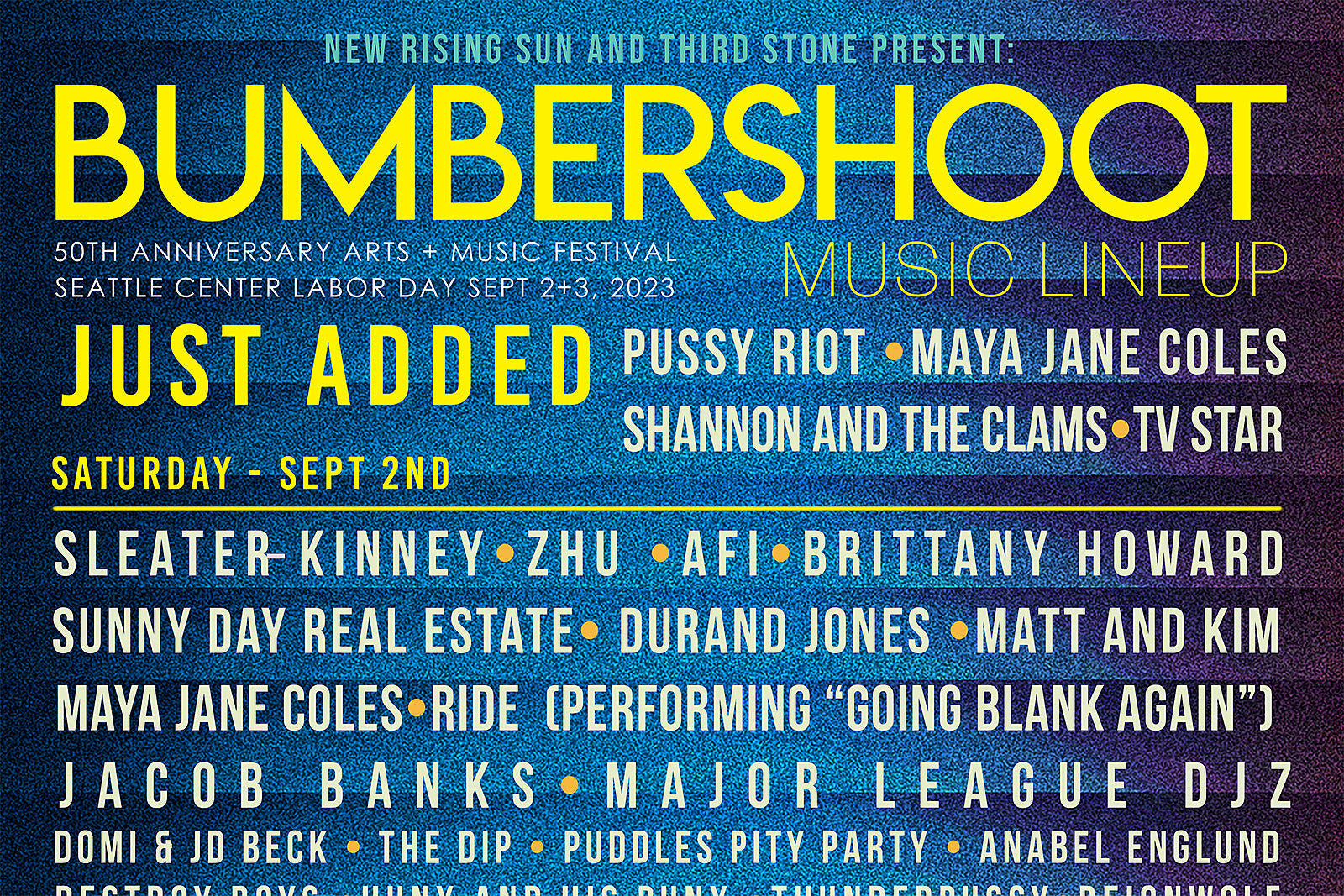 Bumbershoot announces 2023 daily lineups, adds artists