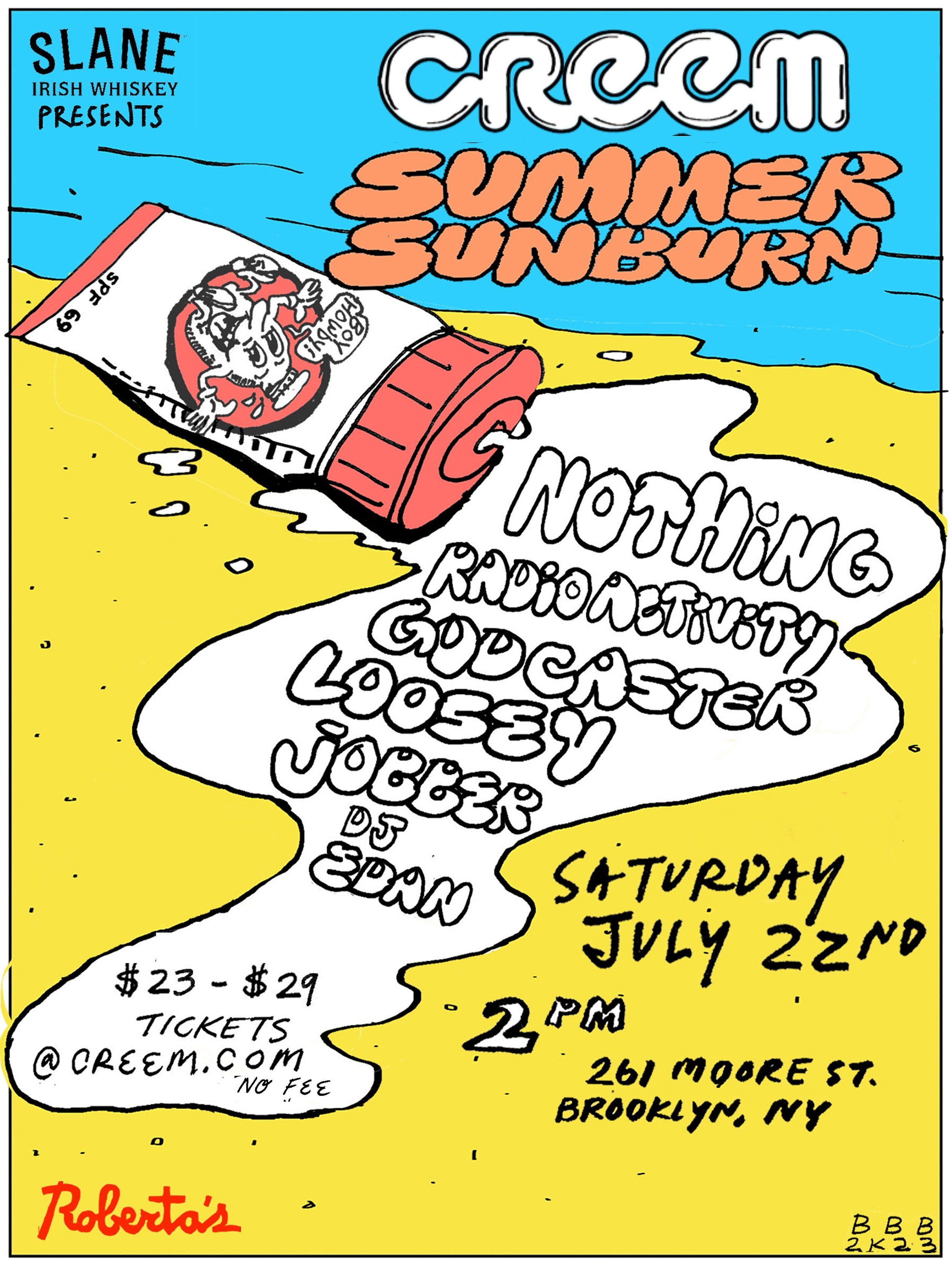Nothing, Radioactivity & more playing CREEM’s “Summer Sunburn” at Roberta’s