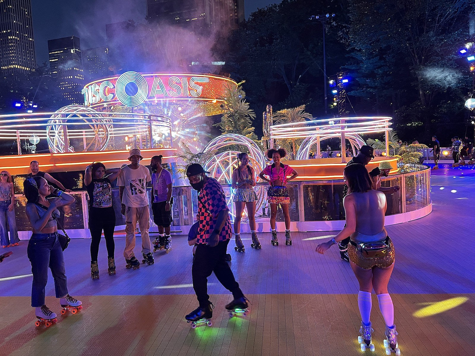 Nile Rodgers-curated DiscOasis roller disco opened in Central Park