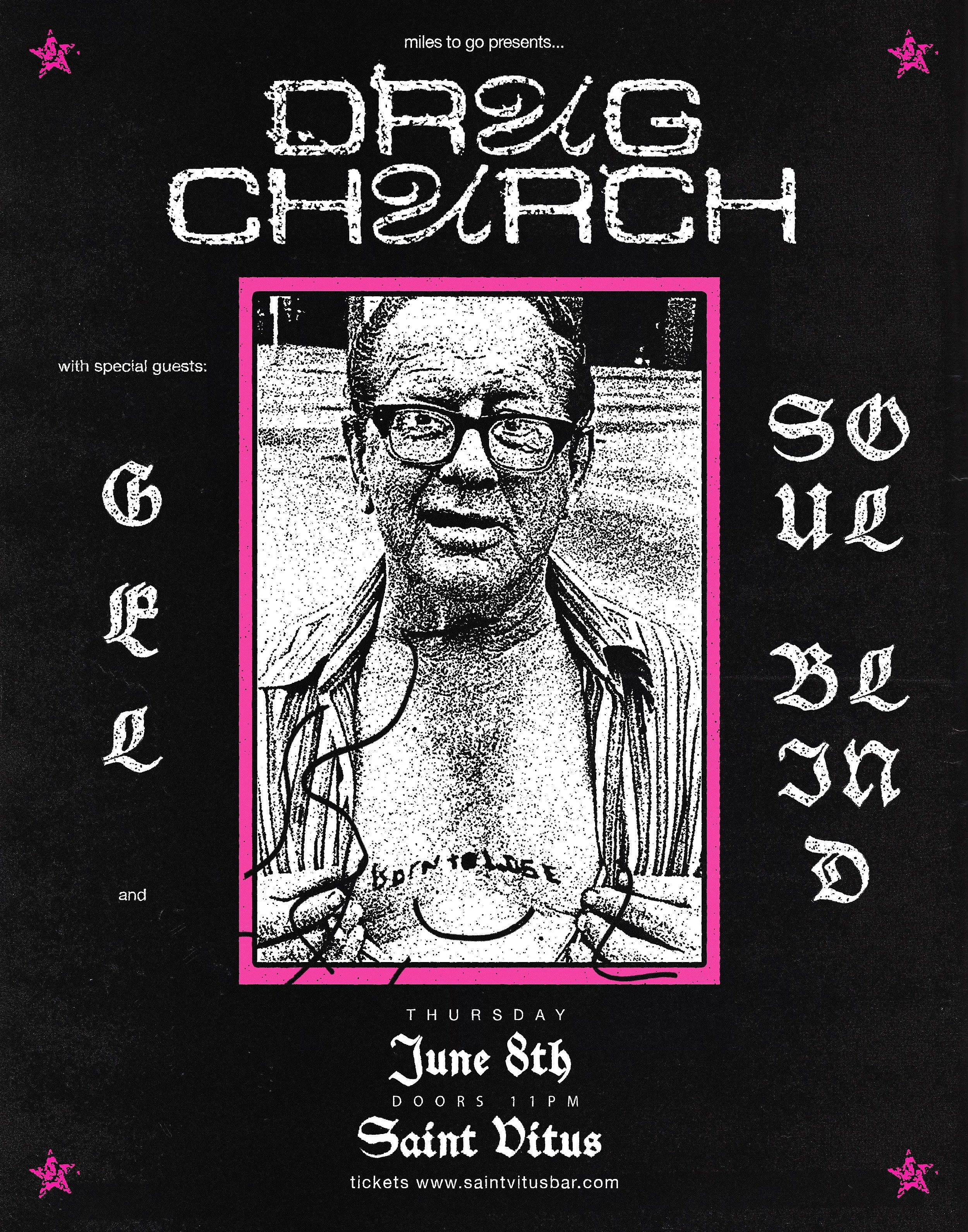 Drug Church playing Saint Vitus late show w/ Gel & Soul Blind after Drain show