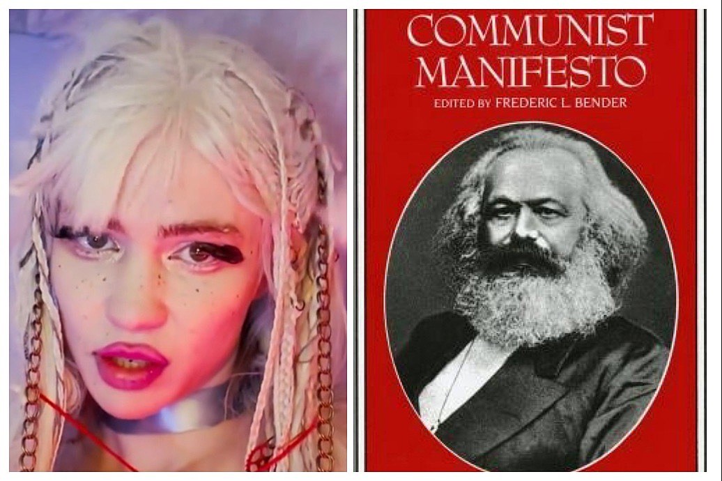 Grimes says she was trolling paparazzi with ‘The Communist Manifesto’
