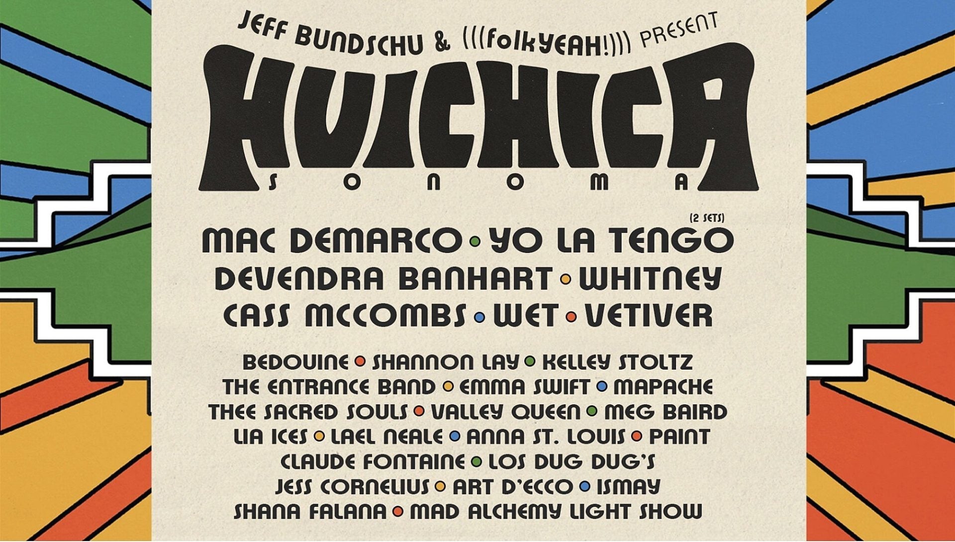 Huichica Sonoma lineup: Mac DeMarco, Yo La Tengo, Whitney, Cass McCombs, more