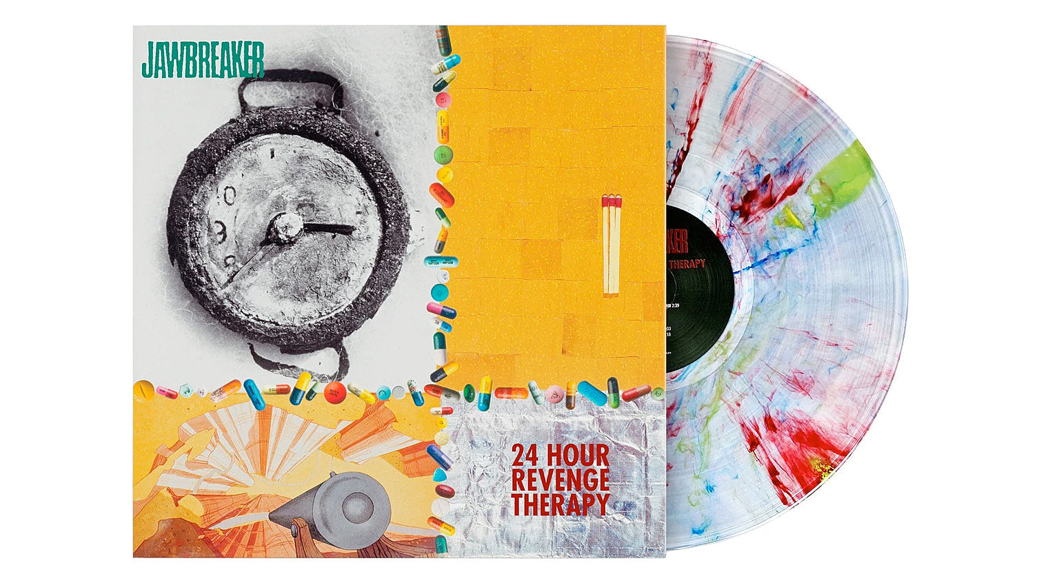 New exclusive vinyl: Jawbreaker’s ’24 Hour Revenge Therapy’ on multi-color swirl