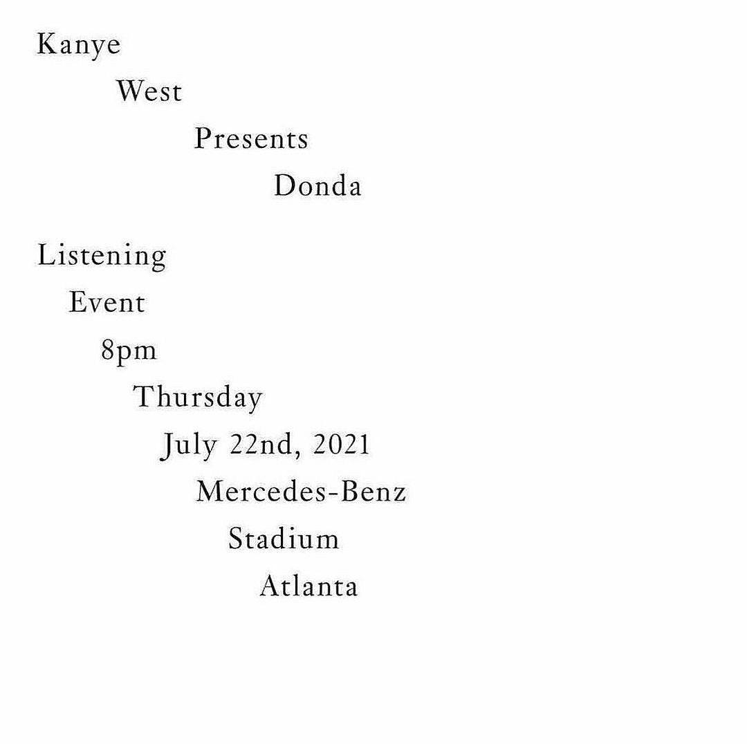 Kanye West holding listening event for new album ‘Donda’