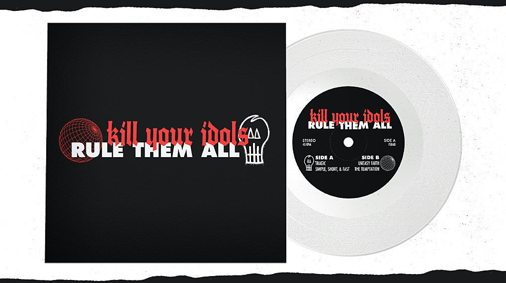 Kill Your Idols / Rule Them All split available here on limited clear vinyl; new song streaming