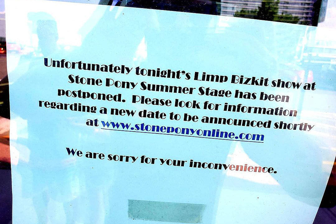 Limp Bizkit postpone Stone Pony Summer Stage show an hour before doors
