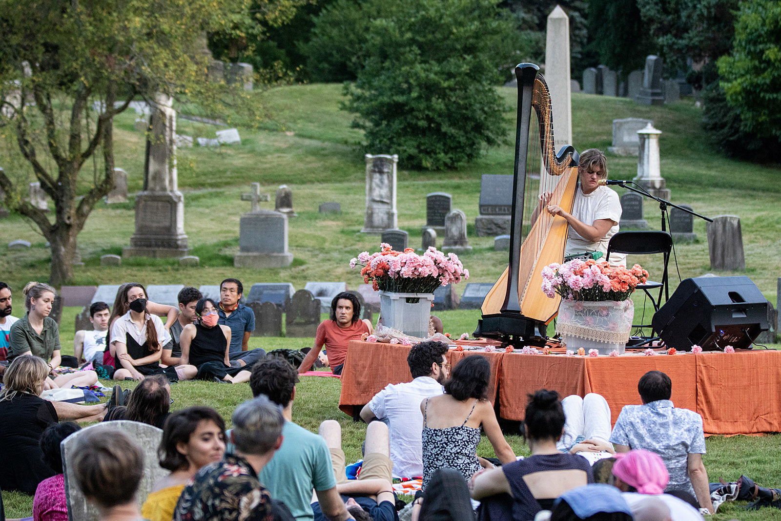 Mary Lattimore played Green-Wood Cemetery with dancers for Open Air series (pics)