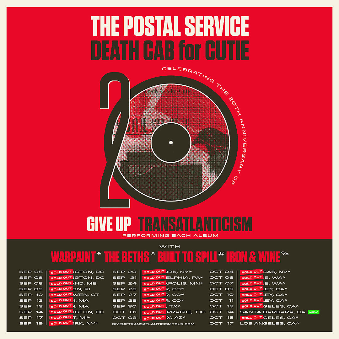 Tour news: Postal Service / Death Cab, Belly, G Eazy, Zopa (Michael Imperioli), more
