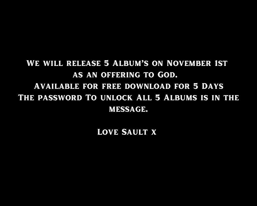 SAULT release 5 albums available for free download for 5 days