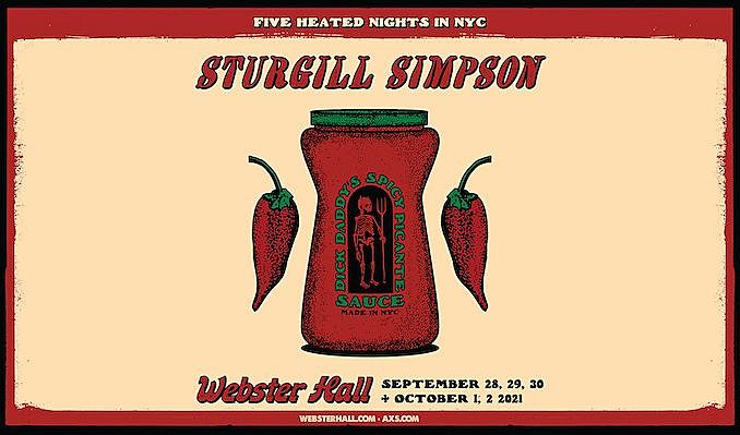 Sturgill Simpson touring, announces 5-night run at Webster Hall