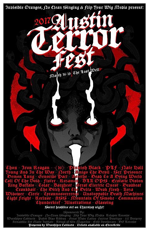 Austin Terror Fest: 4 days of metal during SXSW 2017 (Iron Reagan, Thou, PLF, more)