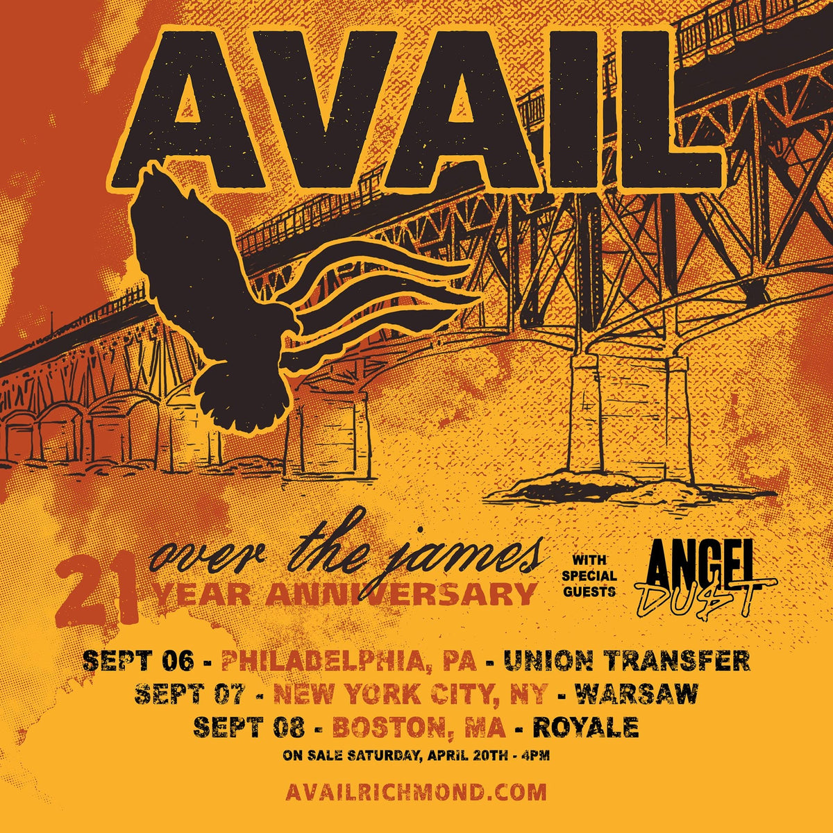tickets for AVAIL’s NYC, Philly & Boston shows on sale