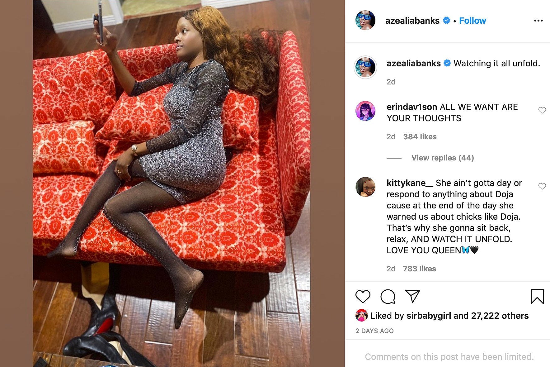 Azealia Banks has things to say about Doja Cat, Nicki & Dave Chappelle (but not Lana Del Rey)