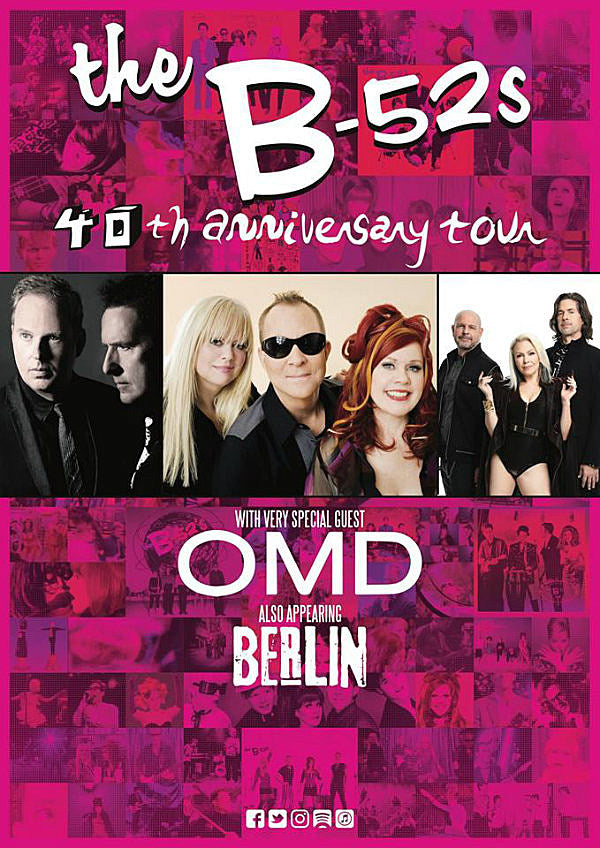 The B-52’s plot 40th anniversary tour w/ OMD & Berlin, playing SummerStage