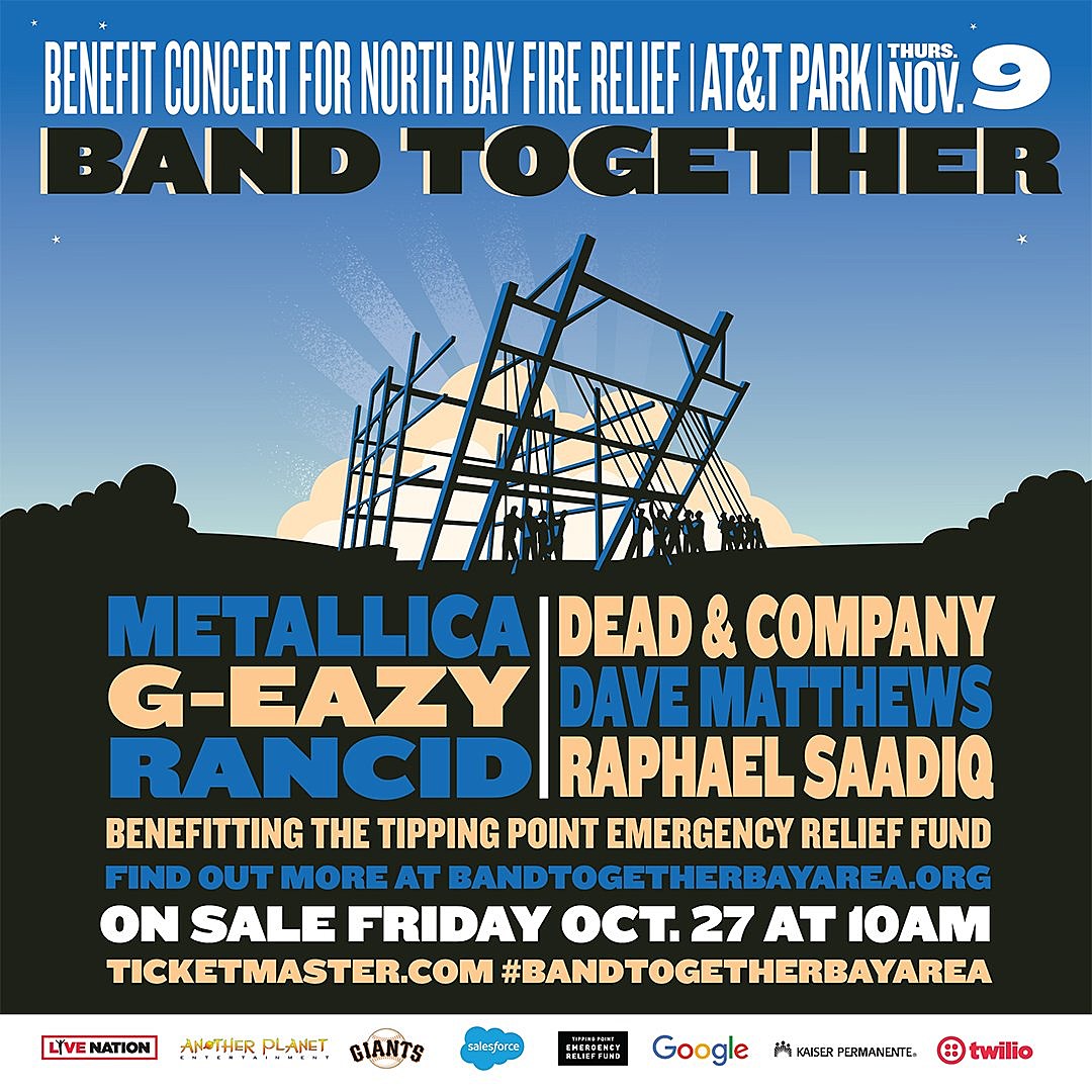 Metallica, Dead & Co, Rancid and more playing Bay Area fire relief concert