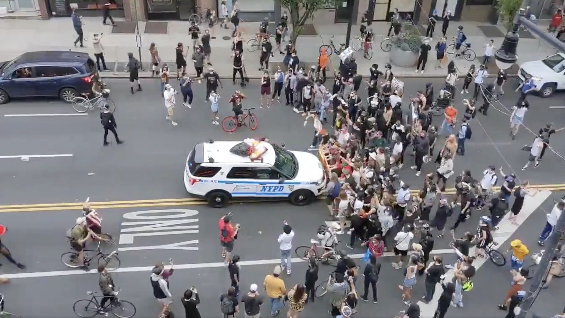 NYPD Commissioner says cops who drove into protestors didn’t violate policy