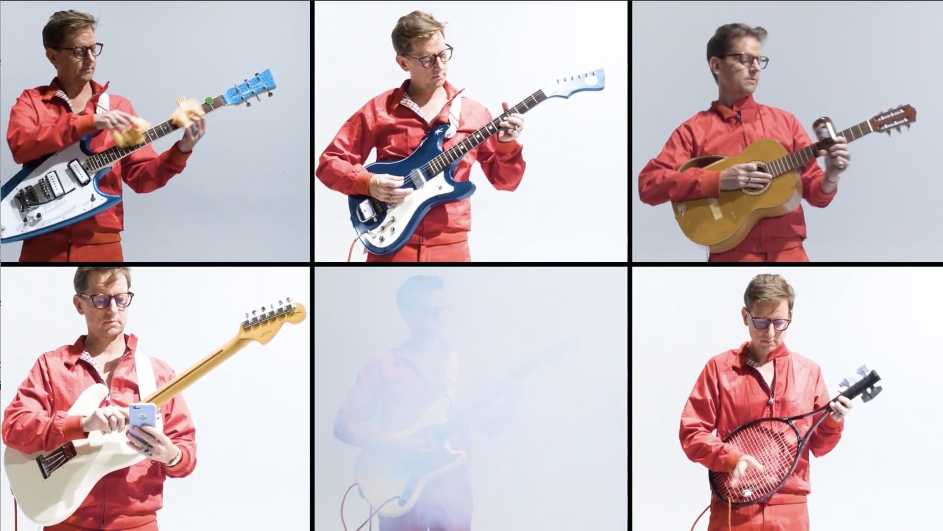 Lars Finberg clones himself in “Benevolent Panic” video