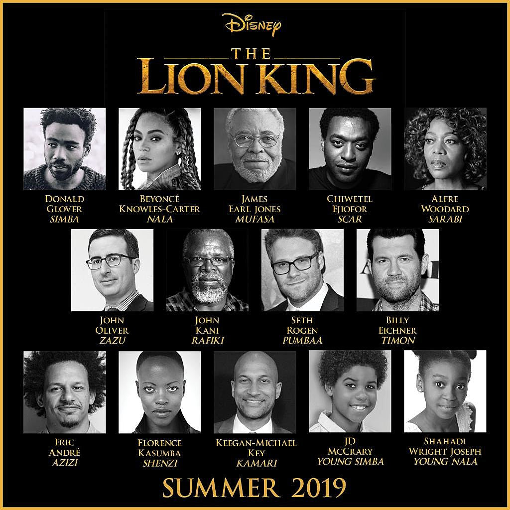 Beyonce, Donald Glover, John Oliver, Eric Andre & more to star in Lion King remake