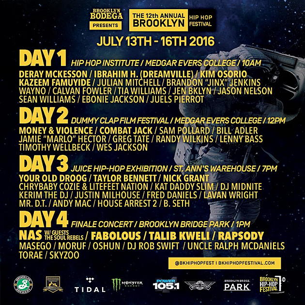 Brooklyn Hip Hop Fest starts today; Nas, 9th Wonder, OSHUN & more playing the final show