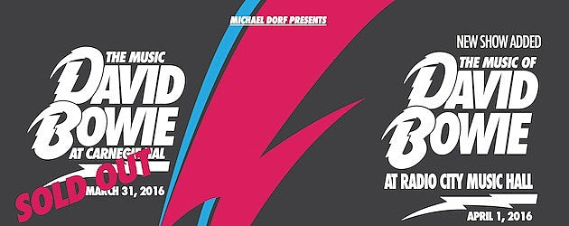 2nd David Bowie tribute concert added at Radio City; Michael Stipe, Laurie Anderson & Cat Power added to Carnegie show