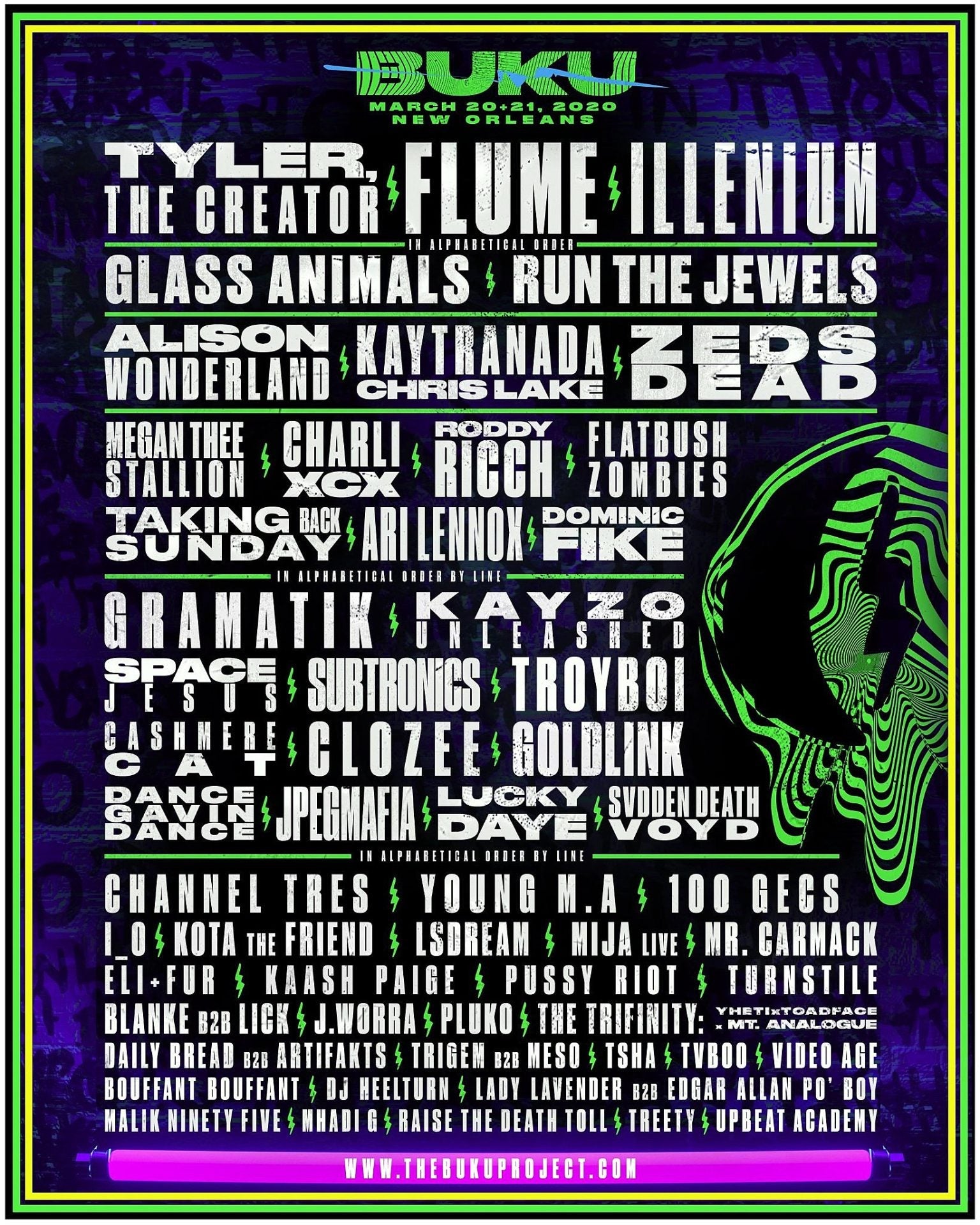 BUKU Music + Art Project 2020 Lineup (Tyler the Creator, Run the Jewels, more)