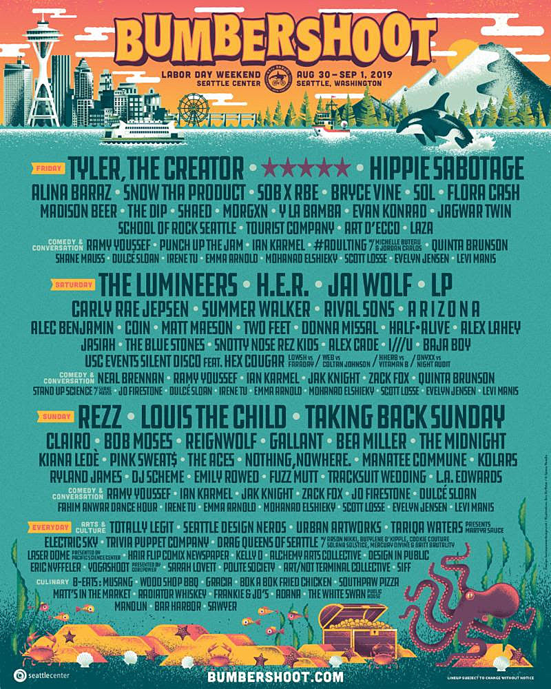 Bumbershoot 2019 daily lineups revealed; single & two-day tickets on sale