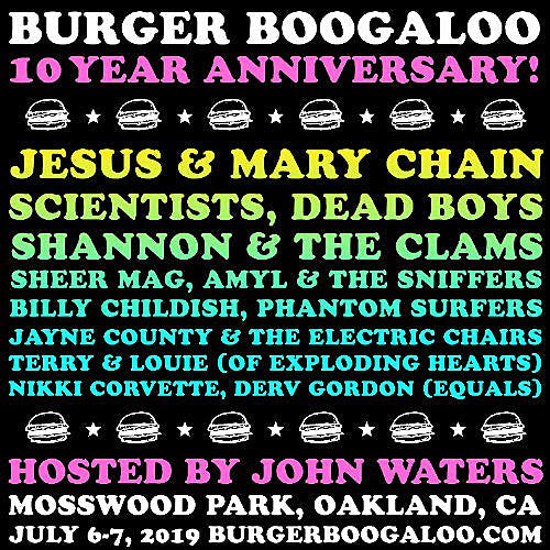 Burger Boogaloo: 2019 lineup & tix (JAMC, The Scientists, Dead Boys, more)