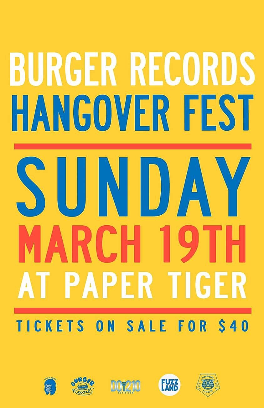Burger announces initial lineup for Hangover Fest 2017